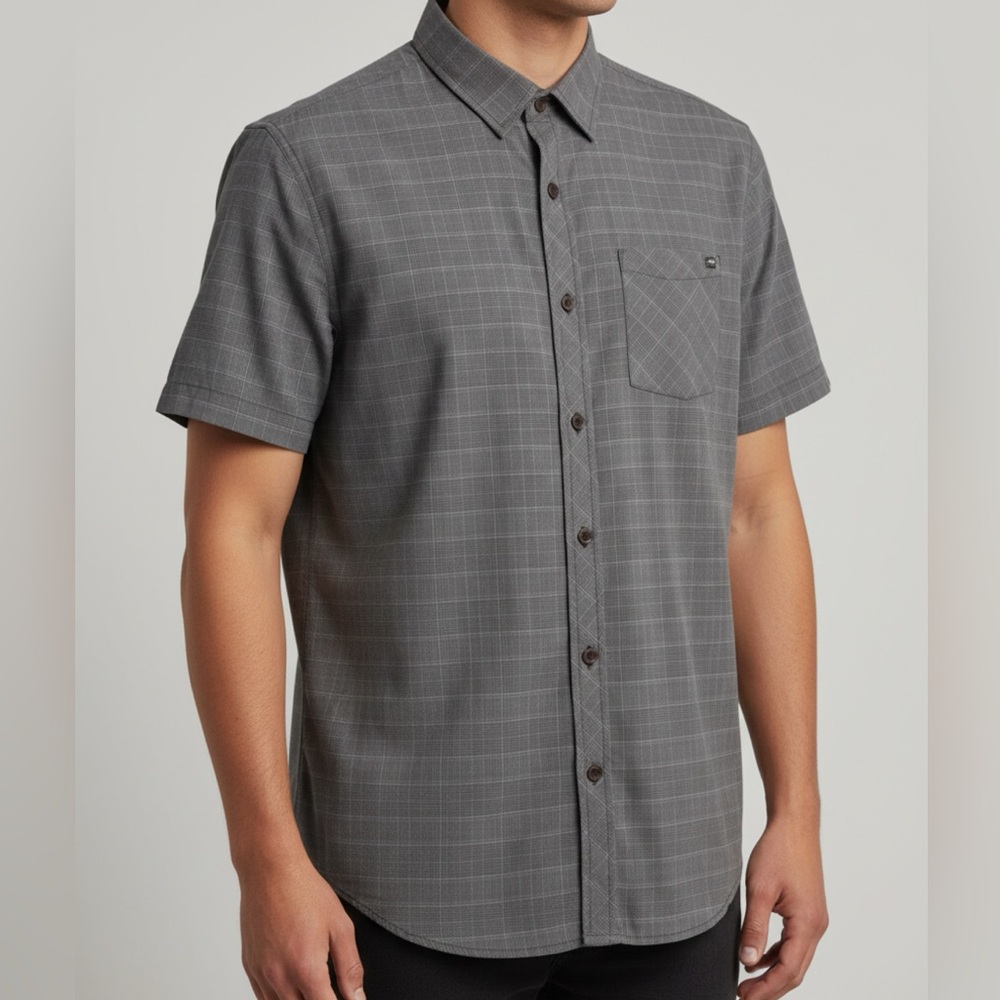 O’Neil Men's Gray Short Sleeve Shirt Size Large